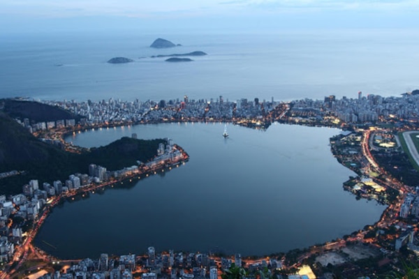Lagoa Rodrigo de Freitas no Rio de Janeiro