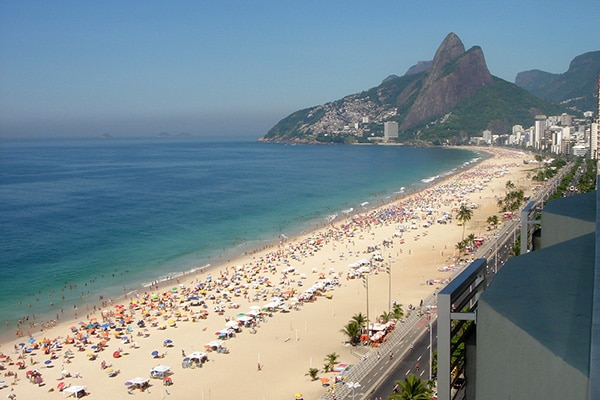 Passeio na praia do Leblon