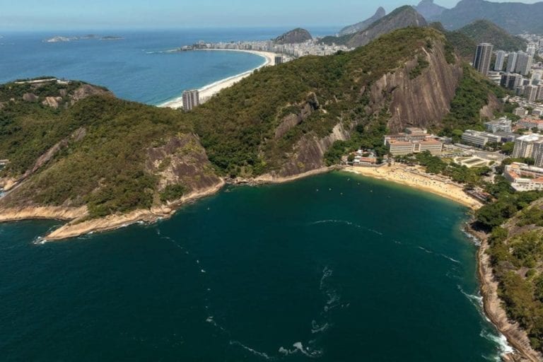 Praia Vermelha no Rio de Janeiro.