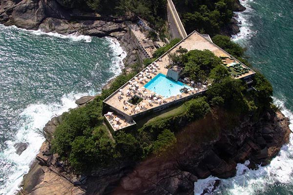 Clube costa brava visto do helicóptero