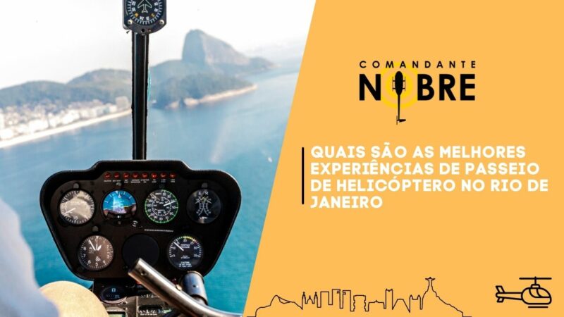 Foto do painel do helicóptero no Rio de Janeiro.