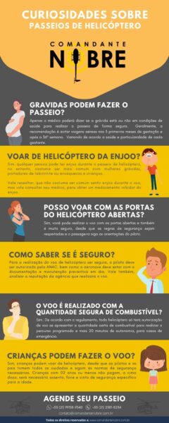 Infográfico curiosidades passeios de helicóptero Rj.