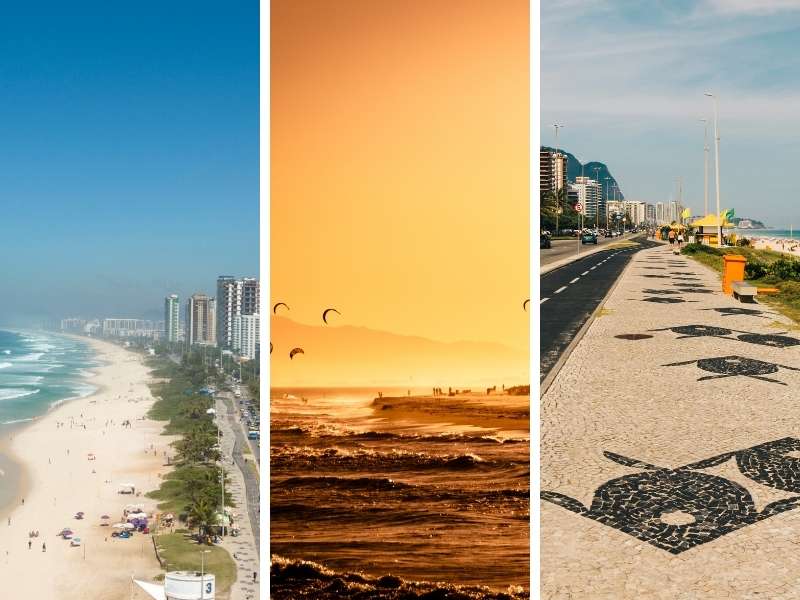 Fotos da Praia da Barra da Tijuca no Rio de Janeiro.