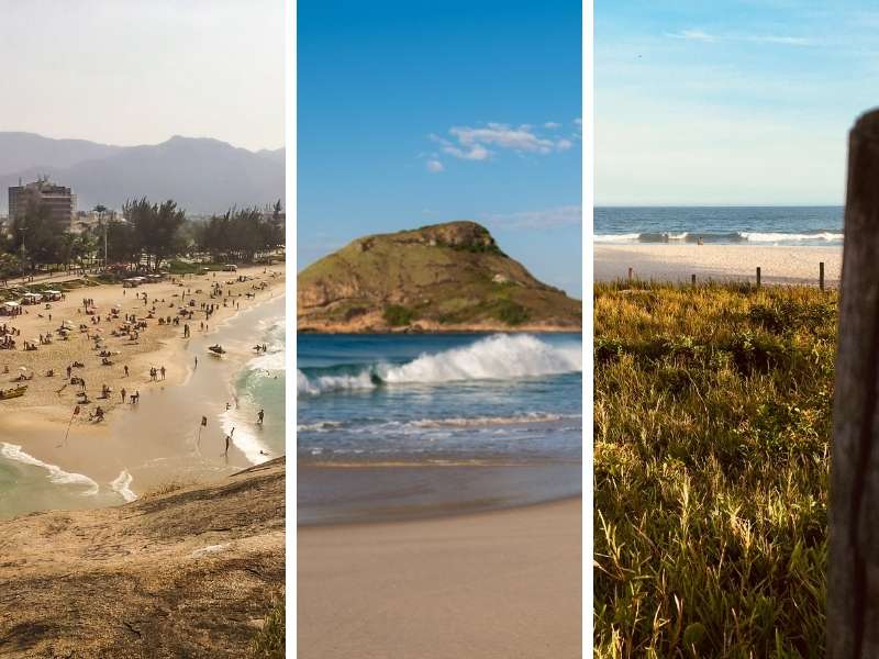 Fotos da Praia do Recreio na Barra da Tijuca no Rio de Janeiro.