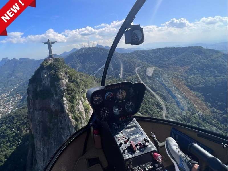 Passeio de helicóptero Cristo Redentor.